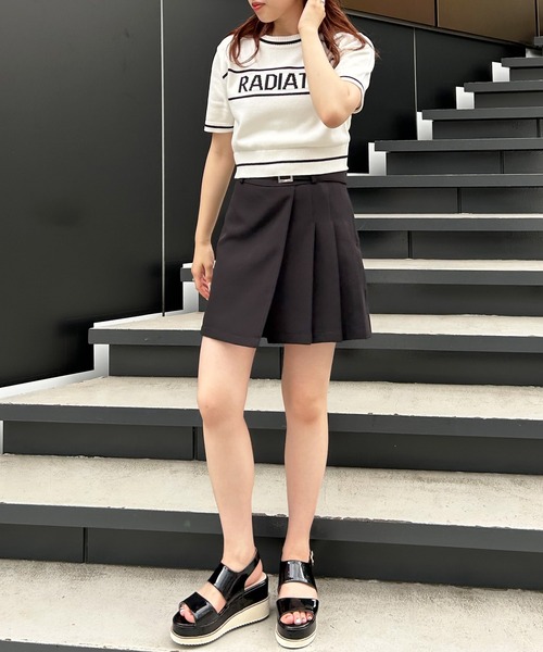 INGNI（イング）の「ロゴ半袖ニット（ニット/セーター・レディース・ブルー/ブラック/オフホワイト/杢グレー・M）」の9枚目の写真