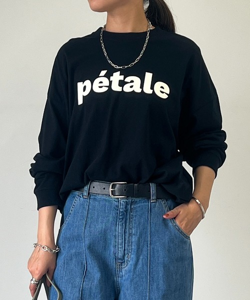 un dix cors(アンディコール)の「petale長袖カットソー(Tシャツ/カットソー・レディース・ホワイト/ブラック/ボルドー・FREE)」の1枚目の写真