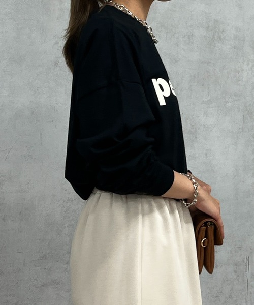 un dix cors(アンディコール)の「petale長袖カットソー(Tシャツ/カットソー・レディース・ホワイト/ブラック/ボルドー・FREE)」の21枚目の写真