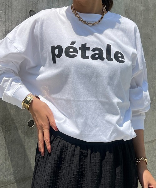 un dix cors(アンディコール)の「petale長袖カットソー(Tシャツ/カットソー・レディース・ホワイト/ブラック/ボルドー・FREE)」の4枚目の写真