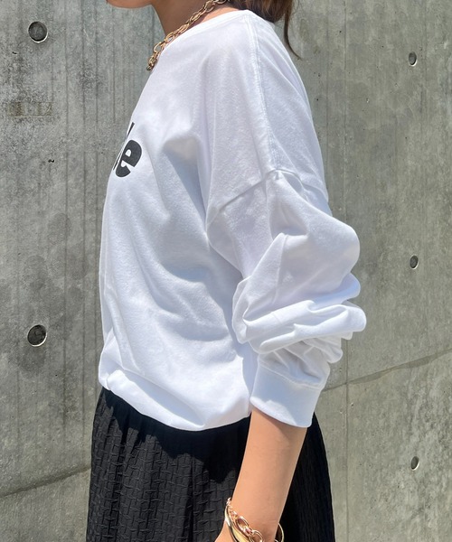 un dix cors(アンディコール)の「petale長袖カットソー(Tシャツ/カットソー・レディース・ホワイト/ブラック/ボルドー・FREE)」の6枚目の写真