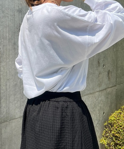 un dix cors(アンディコール)の「petale長袖カットソー(Tシャツ/カットソー・レディース・ホワイト/ブラック/ボルドー・FREE)」の8枚目の写真