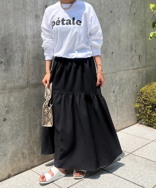 un dix cors(アンディコール)の「petale長袖カットソー(Tシャツ/カットソー・レディース・ホワイト/ブラック/ボルドー・FREE)」の15枚目の写真