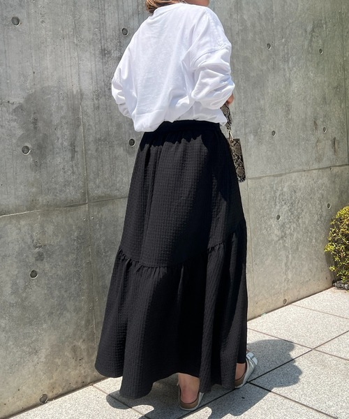 un dix cors(アンディコール)の「petale長袖カットソー(Tシャツ/カットソー・レディース・ホワイト/ブラック/ボルドー・FREE)」の14枚目の写真