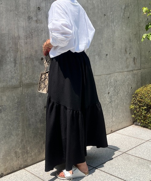 un dix cors(アンディコール)の「petale長袖カットソー(Tシャツ/カットソー・レディース・ホワイト/ブラック/ボルドー・FREE)」の12枚目の写真