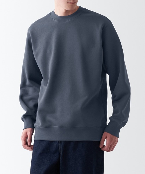 無印良品（ムジルシリョウヒン）の「スウェットシャツ（スウェット・メンズ・ブルー系1/レンガ/グリーン/ダークブラウン/キャメル/アイボリー/グレー/ブラック・S/XL/XXL/L/XS/M）」の7枚目の写真