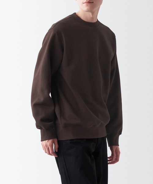 無印良品（ムジルシリョウヒン）の「スウェットシャツ（スウェット・メンズ・ブルー系1/レンガ/グリーン/ダークブラウン/キャメル/アイボリー/グレー/ブラック・S/XL/XXL/L/XS/M）」の5枚目の写真