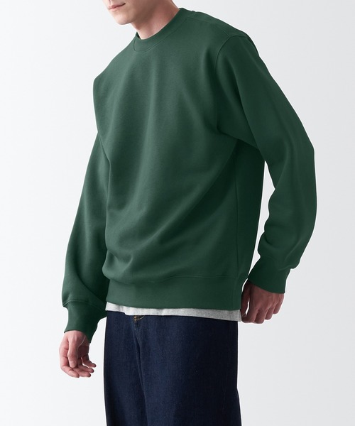 無印良品（ムジルシリョウヒン）の「スウェットシャツ（スウェット・メンズ・ブルー系1/レンガ/グリーン/ダークブラウン/キャメル/アイボリー/グレー/ブラック・S/XL/XXL/L/XS/M）」の6枚目の写真