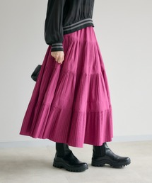 Dignite collier ディニテコリエ ★アイボリー プリーツスカート Dignite collier(ディニテコリエ)3段プリーツスカートの通販