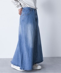 folka | 3-8A6 デニムロングフレアスカート/マキシ丈/ロングスカート/フレア【folka】(デニムスカート)