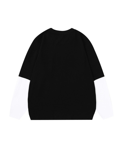 HOOK(フック)の「【HOOK】ストリートプリント袖バイカラー切り替えTEE(Tシャツ/カットソー・メンズ・ブラック/ライトベージュ/グレー・L/M/XL)」の4枚目の写真