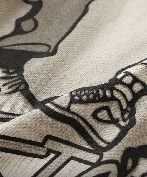 HOOK(フック)の「【HOOK】ストリートプリント袖バイカラー切り替えTEE(Tシャツ/カットソー・メンズ・ブラック/ライトベージュ/グレー・L/M/XL)」の13枚目の写真