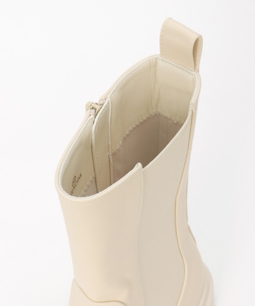 notch.（ノッチ）の「サイドゴアブーツ（ブーツ・レディース・オフホワイト/ブラック・L/M）」の8枚目の写真