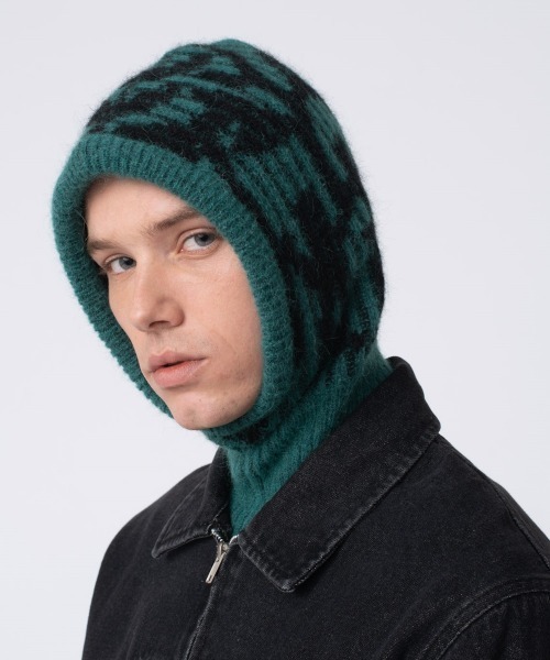 Carne Bollente(カルネボレンテ)の「Robite Hood(ニットキャップ/ビーニー・メンズ・ベージュ/ブルー・ONE SIZE)」の2枚目の写真
