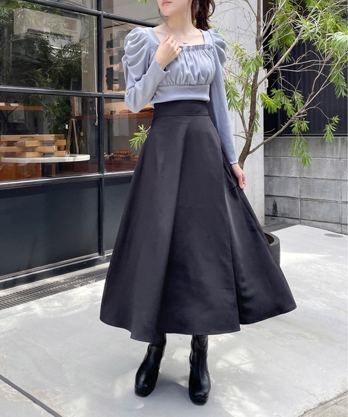 TORTE(トルテ)の「バックレーシングギャザートップス(Tシャツ/カットソー・レディース・ブルー/ブラック系その他/ホワイト/ブラック・FREE)」の11枚目の写真