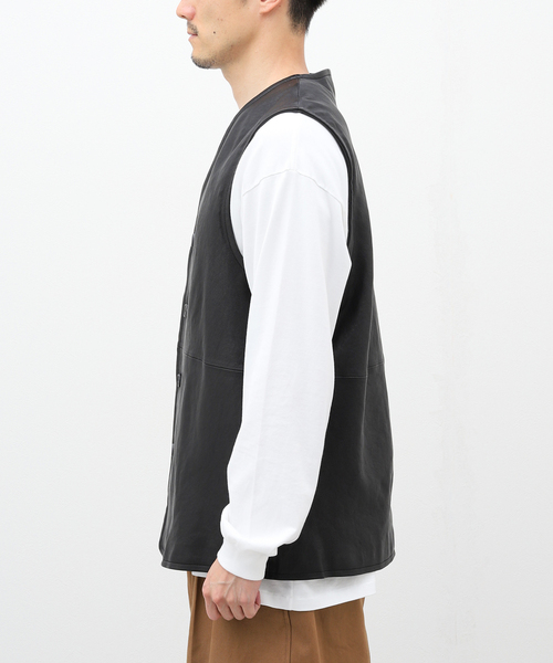 EDIFICE(エディフィス)の「シープベジレザー ベスト(その他アウター・メンズ・ブラック・FREE)」の4枚目の写真