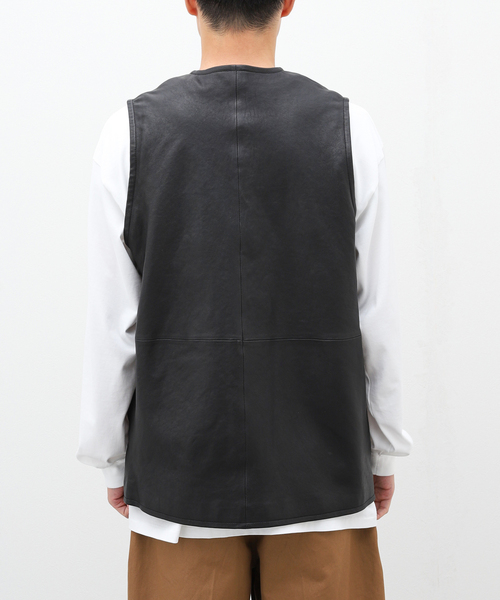 EDIFICE(エディフィス)の「シープベジレザー ベスト(その他アウター・メンズ・ブラック・FREE)」の5枚目の写真