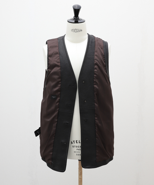 EDIFICE(エディフィス)の「シープベジレザー ベスト(その他アウター・メンズ・ブラック・FREE)」の12枚目の写真
