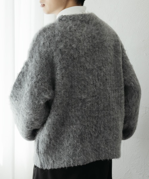 epnok(エプノック)の「モヘアライクルーズニット(ニット/セーター・メンズ・ブルー/マスタード/グレー・MEDIUM/SMALL/LARGE)」の5枚目の写真