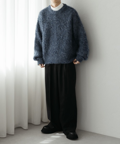 epnok(エプノック)の「モヘアライクルーズニット(ニット/セーター・メンズ・ブルー/マスタード/グレー・MEDIUM/SMALL/LARGE)」の16枚目の写真