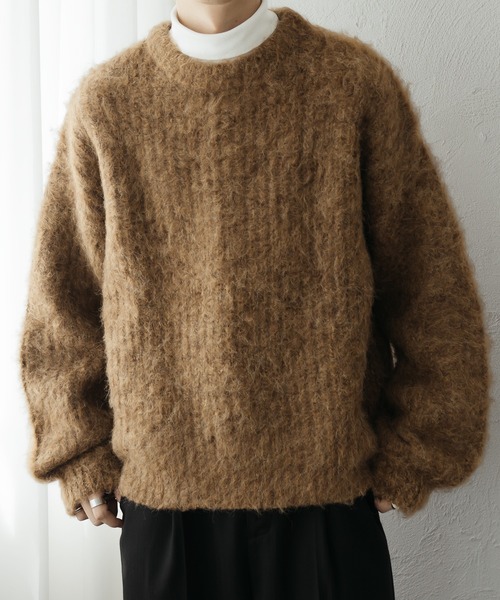 epnok(エプノック)の「モヘアライクルーズニット(ニット/セーター・メンズ・ブルー/マスタード/グレー・MEDIUM/SMALL/LARGE)」の22枚目の写真