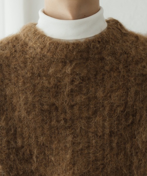 epnok(エプノック)の「モヘアライクルーズニット(ニット/セーター・メンズ・ブルー/マスタード/グレー・MEDIUM/SMALL/LARGE)」の20枚目の写真