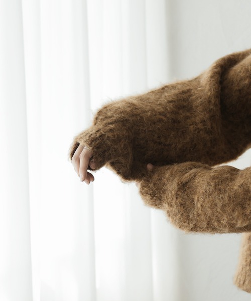 epnok(エプノック)の「モヘアライクルーズニット(ニット/セーター・メンズ・ブルー/マスタード/グレー・MEDIUM/SMALL/LARGE)」の21枚目の写真