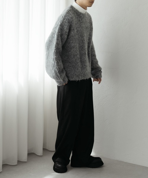 epnok(エプノック)の「モヘアライクルーズニット(ニット/セーター・メンズ・ブルー/マスタード/グレー・MEDIUM/SMALL/LARGE)」の8枚目の写真