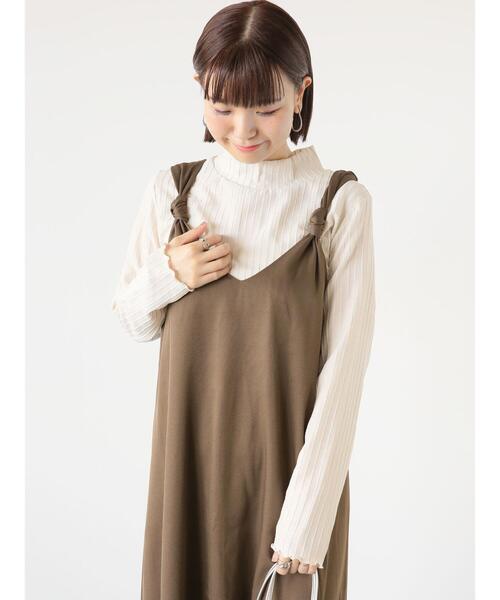 Lugnoncure(ルノンキュール)の「ジャカードハイネックインナー(Tシャツ/カットソー・レディース・ブラック/イエロー/オフホワイト/キナリ・F)」の3枚目の写真