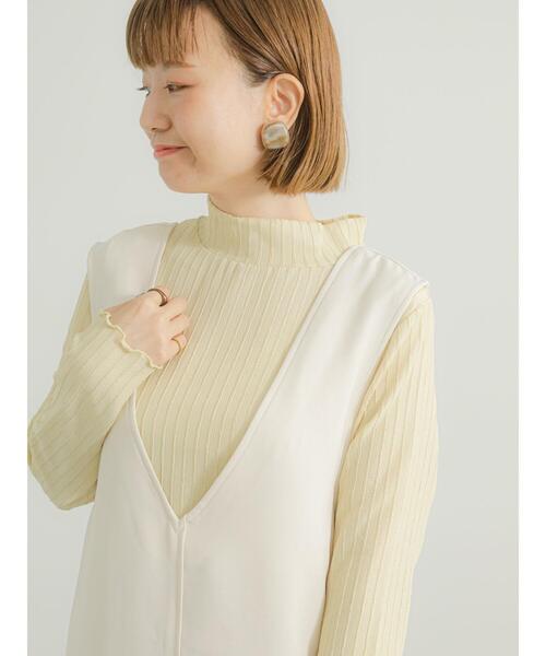 Lugnoncure(ルノンキュール)の「ジャカードハイネックインナー(Tシャツ/カットソー・レディース・ブラック/イエロー/オフホワイト/キナリ・F)」の7枚目の写真