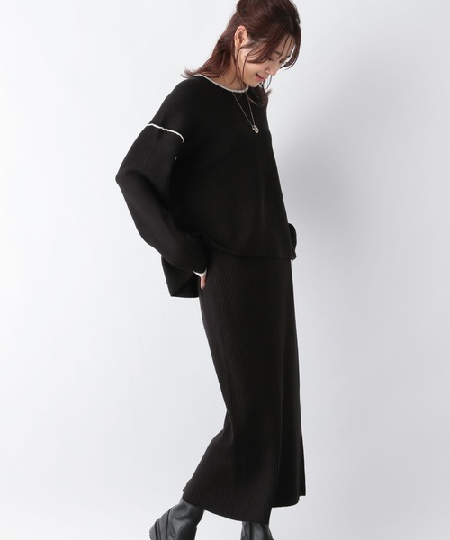 GLOBAL WORK（グローバルワーク）の「メルティセットアップ/964490（ニット/セーター・レディース・ブラウン系その他/グレー×ホワイト/ブラック×ホワイト・FREE）」の15枚目の写真