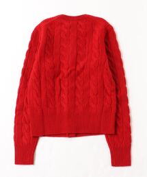 ラルフローレン レッド ケーブルニット ウールカシミヤ カーディガン　Lサイズ POLO RALPH LAUREN（ポロ ラルフ ローレン）の「ケーブルニット