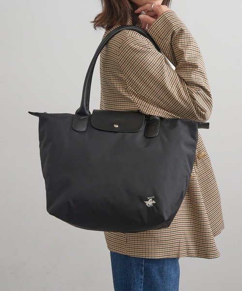 BEVERLY HILLS POLO CLUB（ビバリーヒルズポロクラブ）の「【BEVERLY HILLS POLO CLUB】新色追加！《別注》ナイロンPUハンドルトート 大 A4サイズ収納可能 PC 通勤 通学 ビジネスバッグ（トートバッグ・レディース・ネイビー/ブラック/グレー/ベージュ/ブラック系その他2/グレー系その他2・FREE）」の22枚目の写真