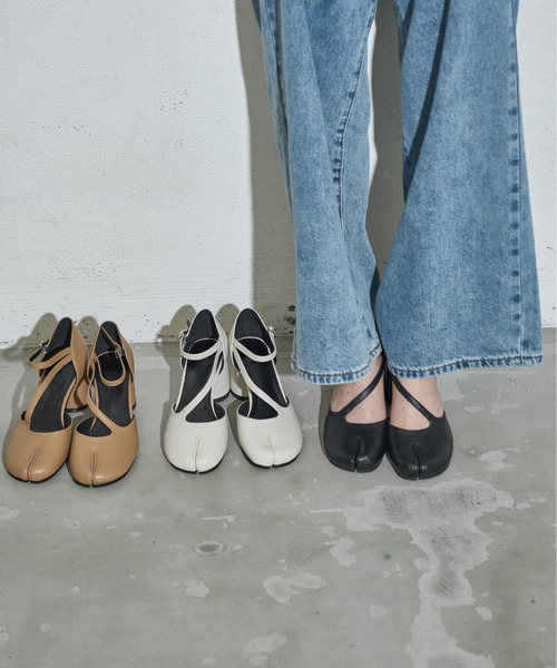 足袋ストラップパンプス（メタリック/マット）（パンプス）｜THE YOn（ザヨン）