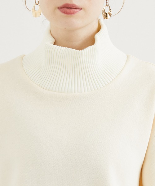 1％（イチ パーセント）の「１％　裏毛コンビトップス（Tシャツ/カットソー・レディース・アイボリー/ブラック・FREE）」の14枚目の写真