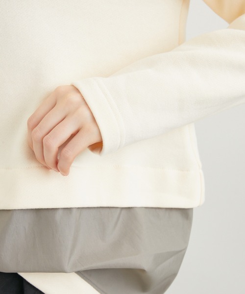 1％（イチ パーセント）の「１％　裏毛コンビトップス（Tシャツ/カットソー・レディース・アイボリー/ブラック・FREE）」の16枚目の写真