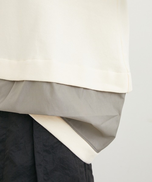 1％（イチ パーセント）の「１％　裏毛コンビトップス（Tシャツ/カットソー・レディース・アイボリー/ブラック・FREE）」の17枚目の写真