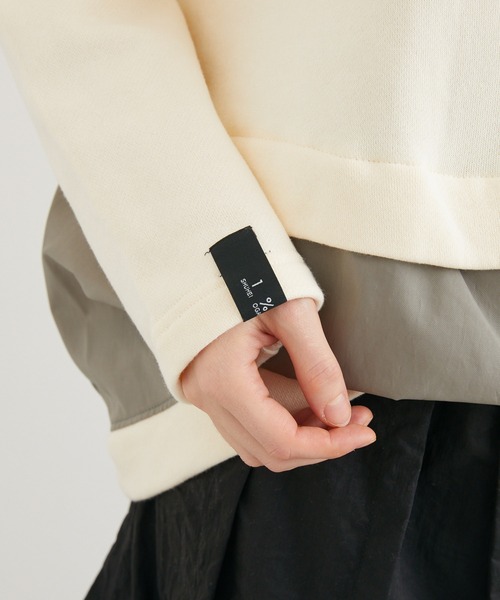 1％（イチ パーセント）の「１％　裏毛コンビトップス（Tシャツ/カットソー・レディース・アイボリー/ブラック・FREE）」の18枚目の写真