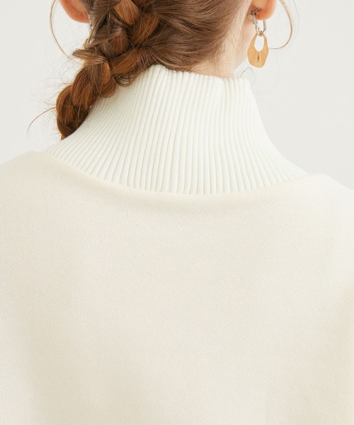 1％（イチ パーセント）の「１％　裏毛コンビトップス（Tシャツ/カットソー・レディース・アイボリー/ブラック・FREE）」の19枚目の写真