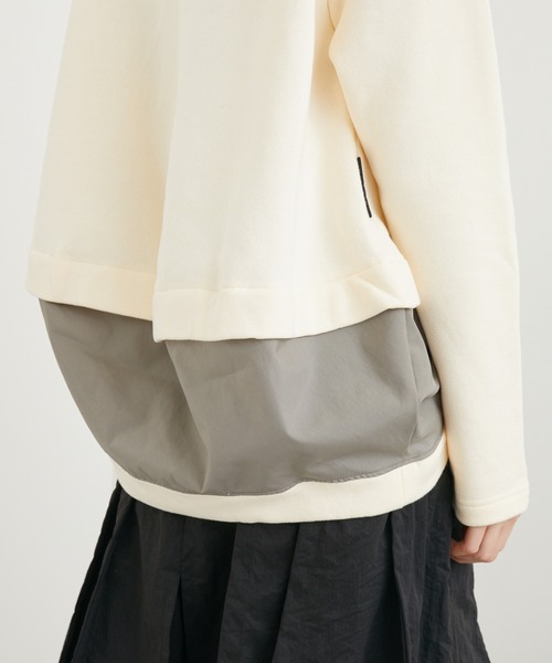 1％（イチ パーセント）の「１％　裏毛コンビトップス（Tシャツ/カットソー・レディース・アイボリー/ブラック・FREE）」の20枚目の写真