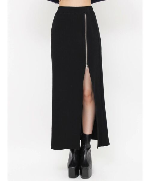 EVRIS（エヴリス）の「ZIPスリットロングスカート（スカート・レディース・ブラック/ブルー・FREE）」の13枚目の写真