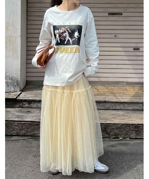 Re:EDIT（リエディ）の「[低身長サイズ有]フリルギャザーチュールスカート（スカート・レディース・グレー/ホワイト/ブラック/ベージュ系その他・LARGE/MEDIUM/SHORT）」の21枚目の写真