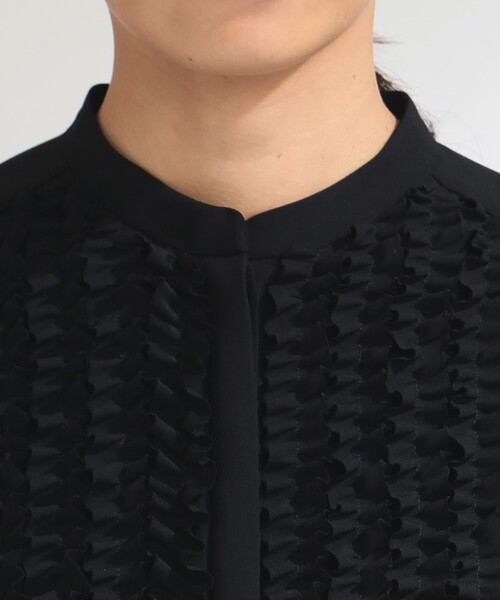 Demi-Luxe BEAMS（デミルクス ビームス）の「ジョーゼット フリルブラウス＊（シャツ/ブラウス・レディース・ピンク/ホワイト/ブラック/ライトブルー・38/36/40）」の16枚目の写真