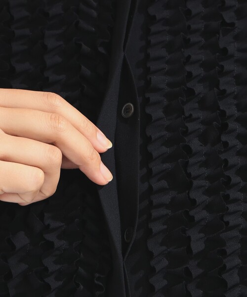 Demi-Luxe BEAMS（デミルクス ビームス）の「ジョーゼット フリルブラウス＊（シャツ/ブラウス・レディース・ピンク/ホワイト/ブラック/ライトブルー・38/36/40）」の19枚目の写真