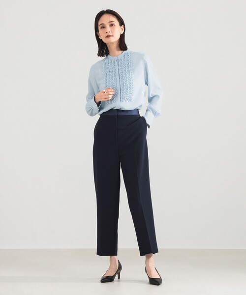 Demi-Luxe BEAMS（デミルクス ビームス）の「ジョーゼット フリルブラウス＊（シャツ/ブラウス・レディース・ピンク/ホワイト/ブラック/ライトブルー・38/36/40）」の22枚目の写真