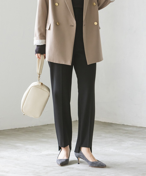 Noble（ノーブル）の「《追加》キャロットシルエットステップヘムパンツ（スラックス・レディース・ホワイト系その他/ベージュ/ラベンダー/ブラック・34/36/38/40）」の5枚目の写真