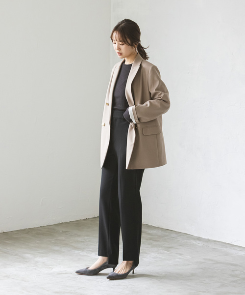 Noble（ノーブル）の「《追加》キャロットシルエットステップヘムパンツ（スラックス・レディース・ホワイト系その他/ベージュ/ラベンダー/ブラック・34/36/38/40）」の9枚目の写真