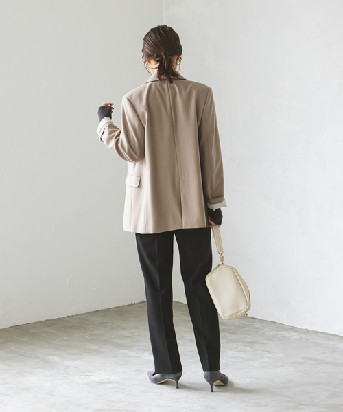 Noble（ノーブル）の「《追加》キャロットシルエットステップヘムパンツ（スラックス・レディース・ホワイト系その他/ベージュ/ラベンダー/ブラック・34/36/38/40）」の10枚目の写真