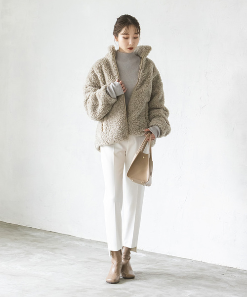 Noble（ノーブル）の「《追加》キャロットシルエットステップヘムパンツ（スラックス・レディース・ホワイト系その他/ベージュ/ラベンダー/ブラック・34/36/38/40）」の14枚目の写真