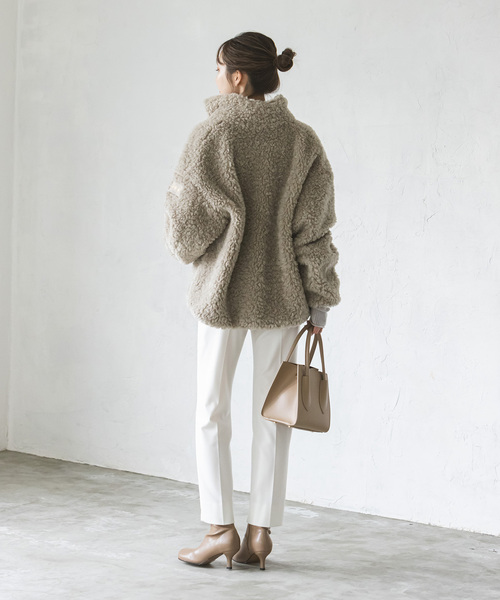 Noble（ノーブル）の「《追加》キャロットシルエットステップヘムパンツ（スラックス・レディース・ホワイト系その他/ベージュ/ラベンダー/ブラック・34/36/38/40）」の16枚目の写真